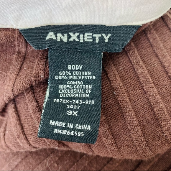 Anxiety Prep Collar Sweater Blouse - Picture 7 of 8